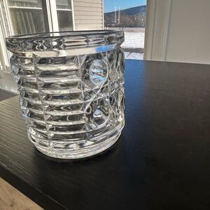 ⭐️$5 bundled⭐️Windsor Clear Crystal by Federal Glass Flat Pressed Rocks Tumbler